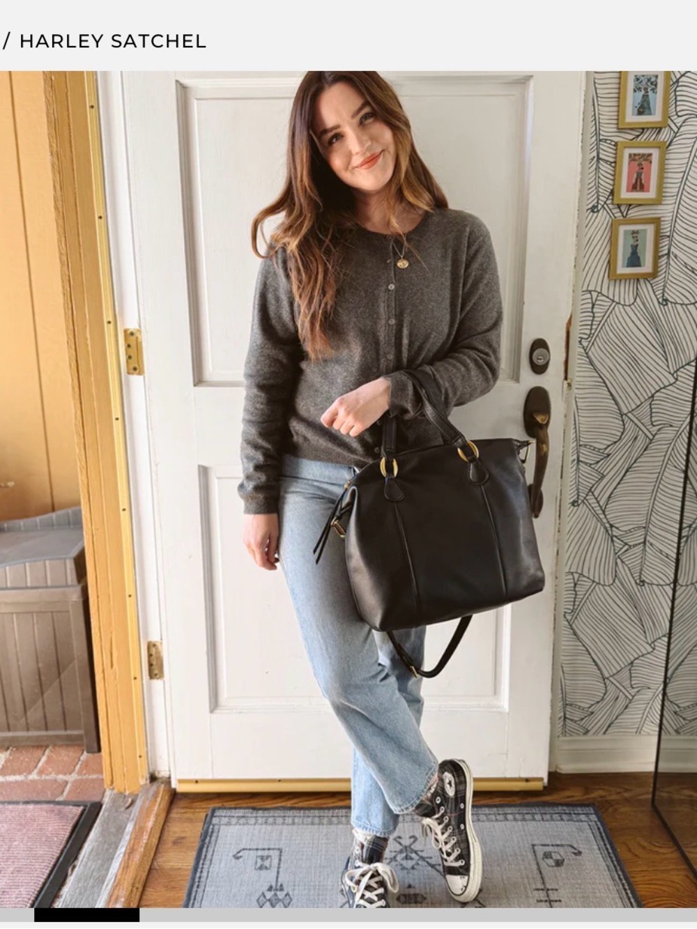 HOBO Black Harley Satchel